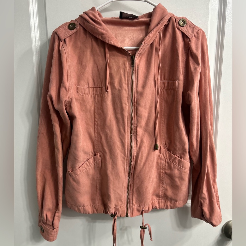Women's Pink Hooded Jacket